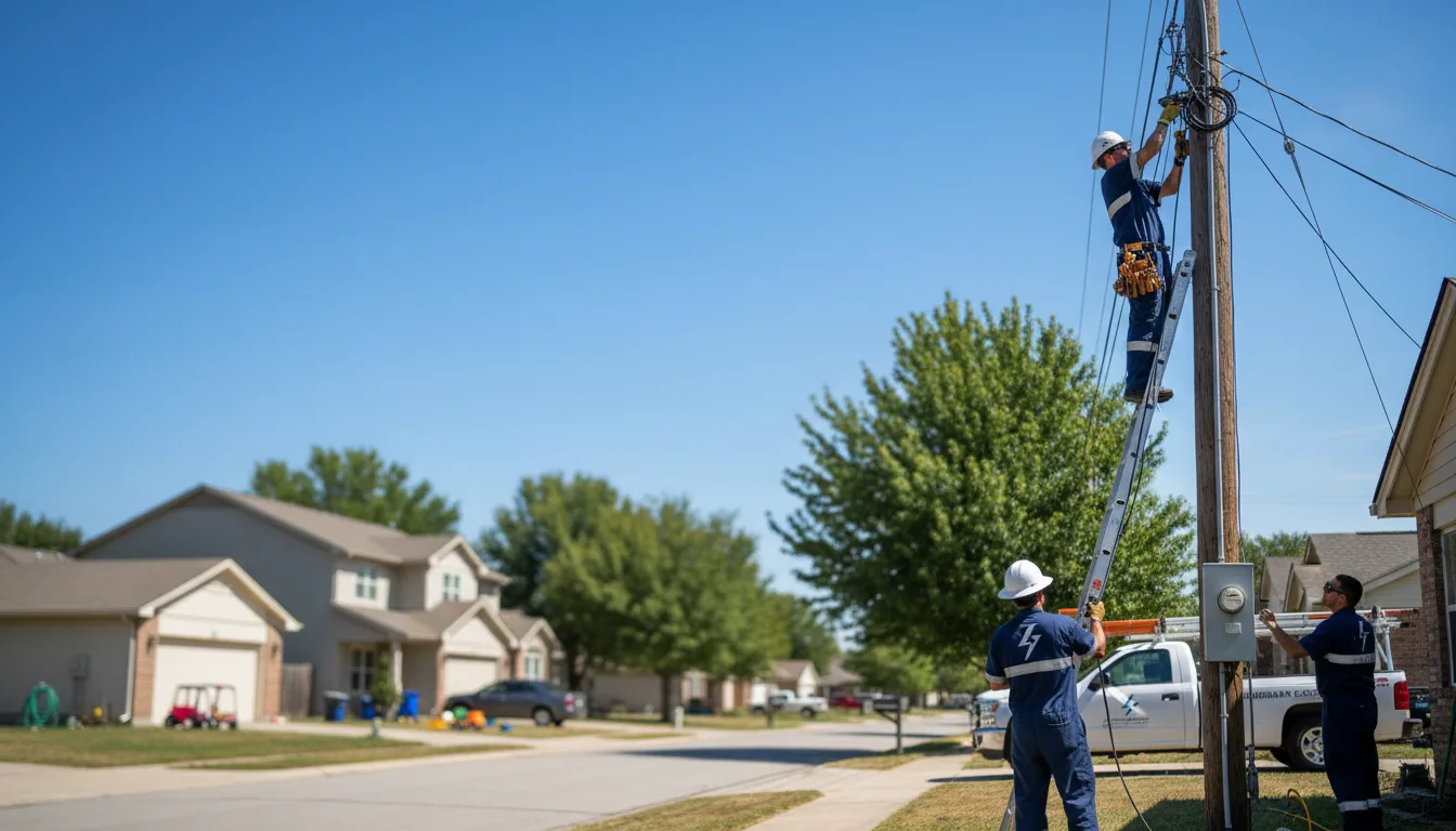 Residential electrician providing installation services in Wright, KS